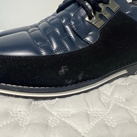 Gatsby Men’s Leather Shoes Size EU 48 Navy & Black - Picture 7 of 8
